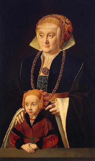 unknow artist Portrait of a Lady with her daughter
